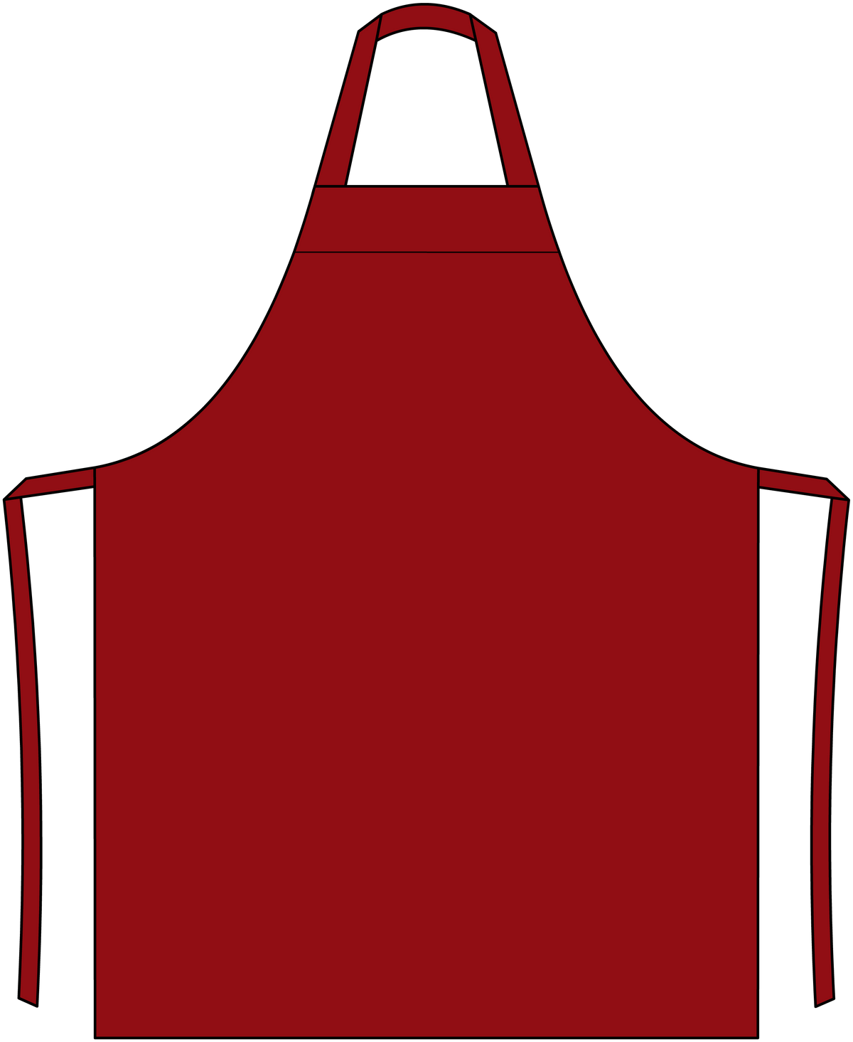Halterschort rood