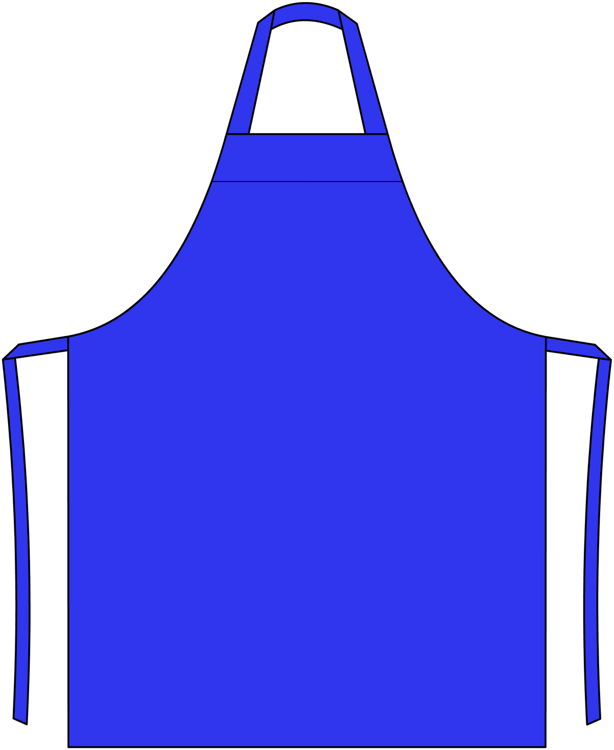 Halterschort kobalt blauw
