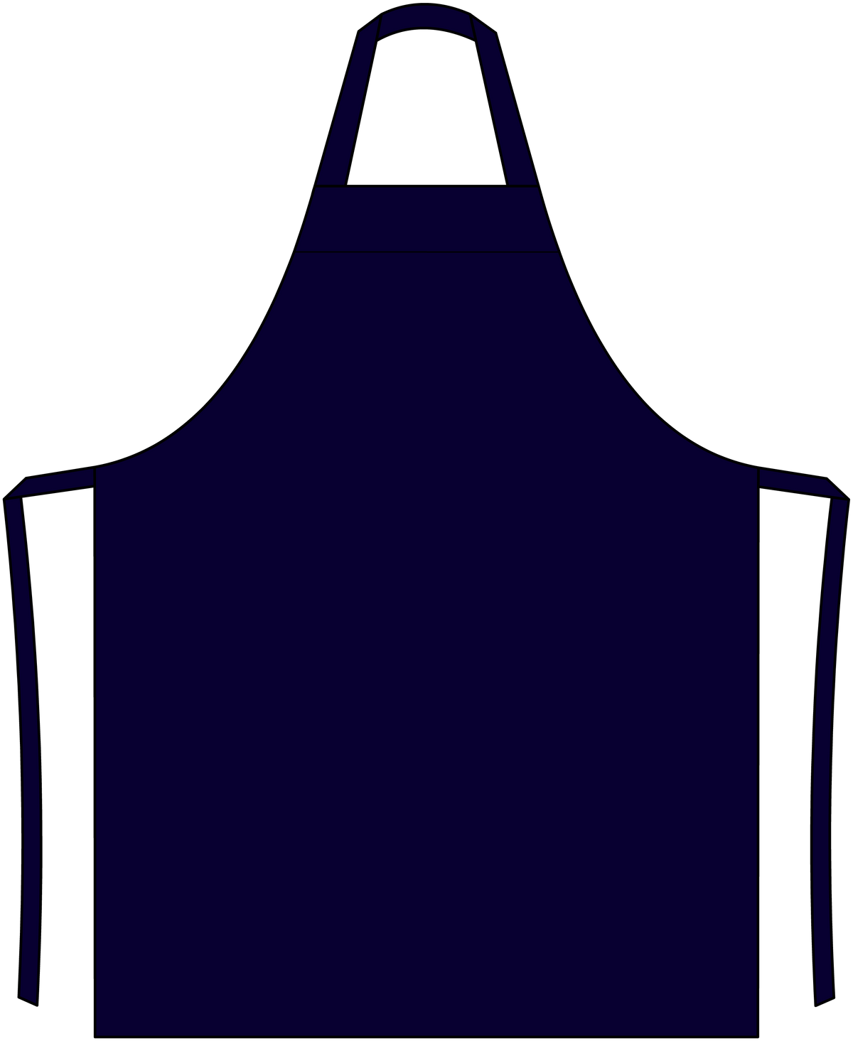 Halterschort marine blauw