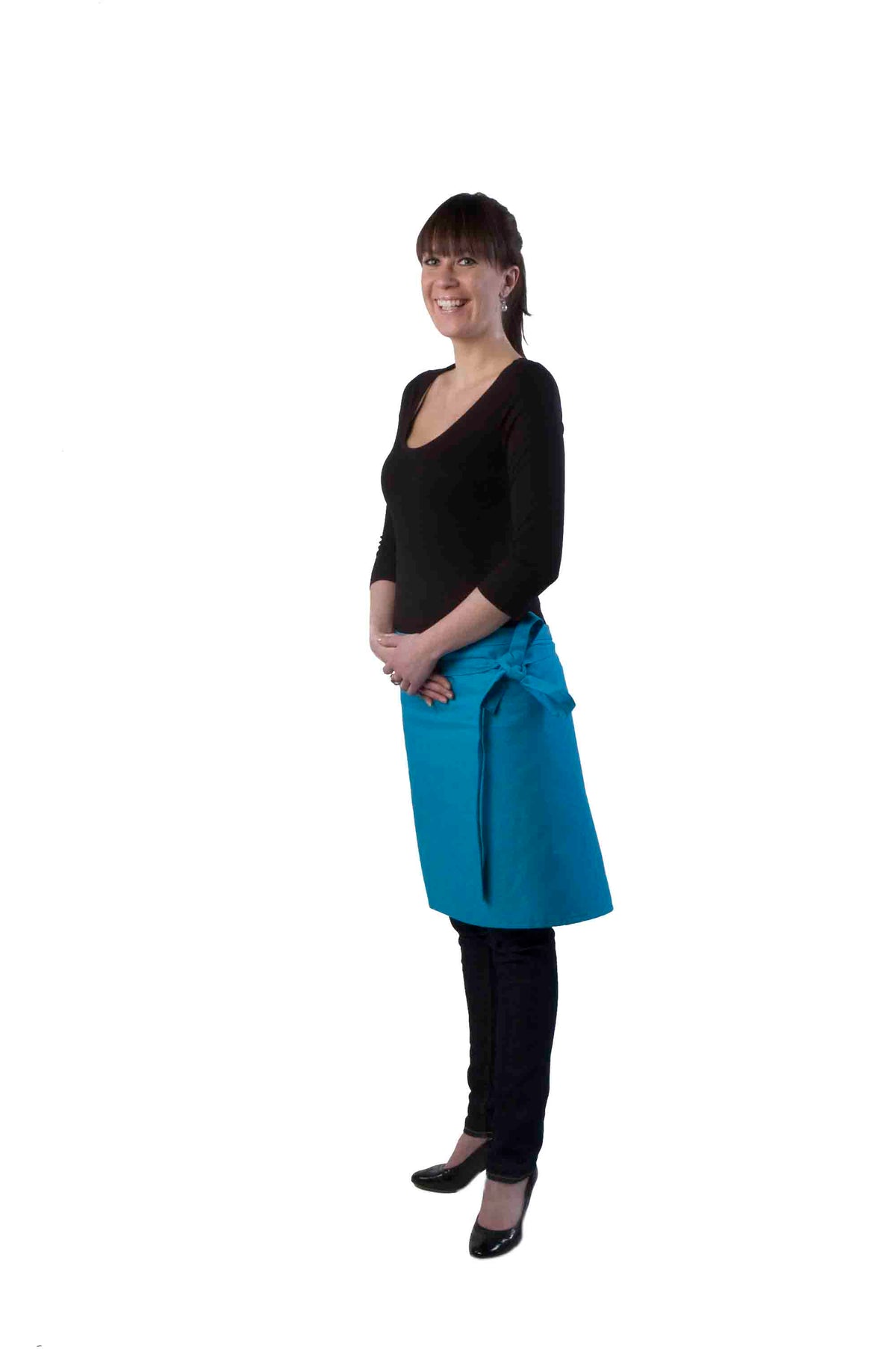 Bakkersloof in turquoise, zijaanzicht